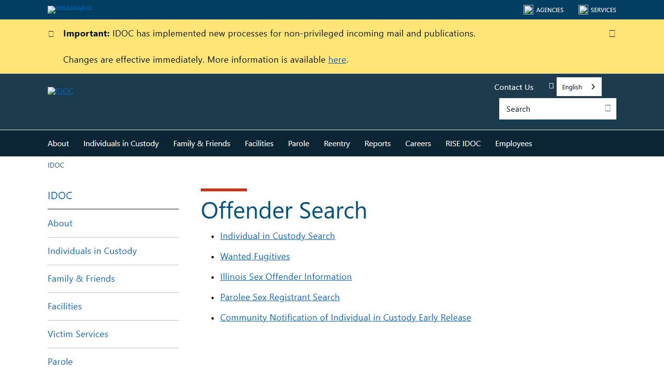 Offender Search