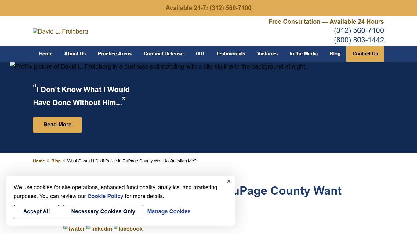 What Should I Do if Police in DuPage County Want to Question Me? Chicago Criminal Lawyer Blog January 16, 2026